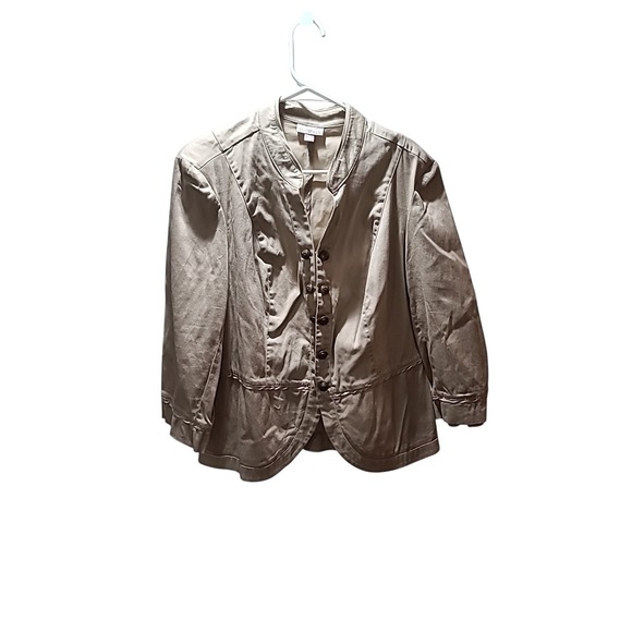 Roz & Ali‎ Blazer Jacket Tan Women's 1X - Picture 1 of 2